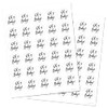1.5" Round Oh Baby Stickers - Set of 60 (Black)
