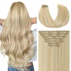 Youngsmile Clip in Hair Extensions Invisible Real Straight Hair Extensions