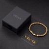 VEXXS Rope Bracelet for Men (5mm-18K Gold, 7.50)