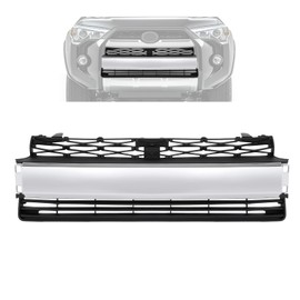 JMTAAT Lower Grille Compatible with 2014-2020 Toyota 4Runner Limited Front Bumper Grill Black+Silvery Chrome Replacement for 5270135010 TO1036151