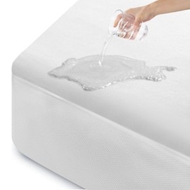 ohano Waterproof Mattress Protector 140 x 200 cm, Fine Flannel Microfibre Fitted Sheet, Incontinence Pad, Moisture Protection Bed Sheet, Waterproof and Breathable Mattress Cover, White