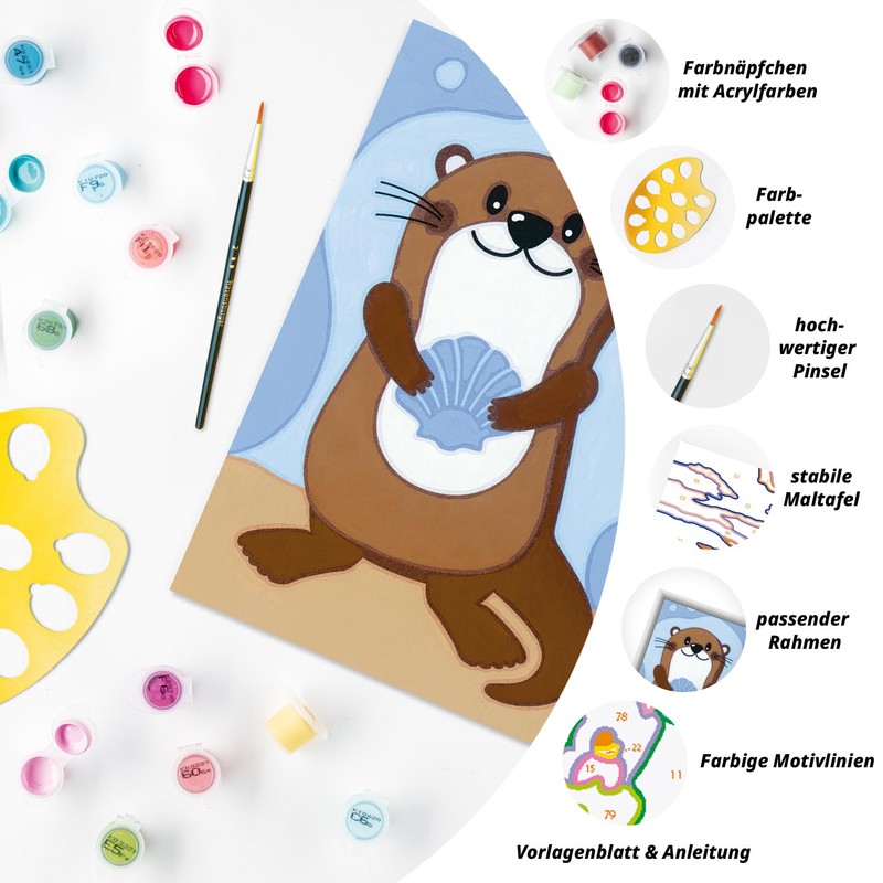 Ravensburger CreArt 20291 - Happy Otter - Painting by Numbers