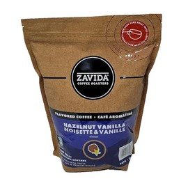 Zavida Hazelnut Vanilla Whole Bean Coffee, 907g/32 oz., (Imported from Canada)