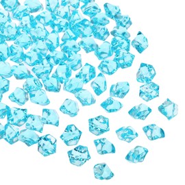 sourcing map 2500pcs Fake Ice Rocks Acrylic Bright Blue Crystals Gems Stones Dazzling Crushed Ice Sparkling Fake Diamonds for Vase Fillers