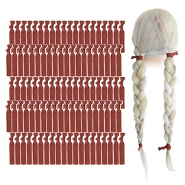 MEEDEE 100 Pack Rust Hair Ties For Women Soft Elastic Ribbon No Crease Hair Tie Decorative Knotted Hair Ties No Damage Pony Tails Hair Ties Ouchless Hair Ties Yoga Hair Ties Elastic Bracelets