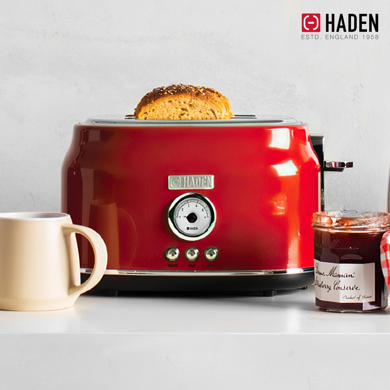 Haden Dorset 2 Slice Wide Slot Stainless Steel Toaster with