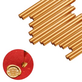 VARACL Hot Melt Glue Sealing Sticks for Letter Seal Stamp - Great for Wedding Invitations, Cards Envelopes, Snail Mails, Postcards, Greeting Cards, Gift Ideas, 7 x 100 mm, 20PCS (Gold)