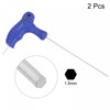 sourcing map 1.5mm Hex Key T-Handle Dual End Wrench Spanner,