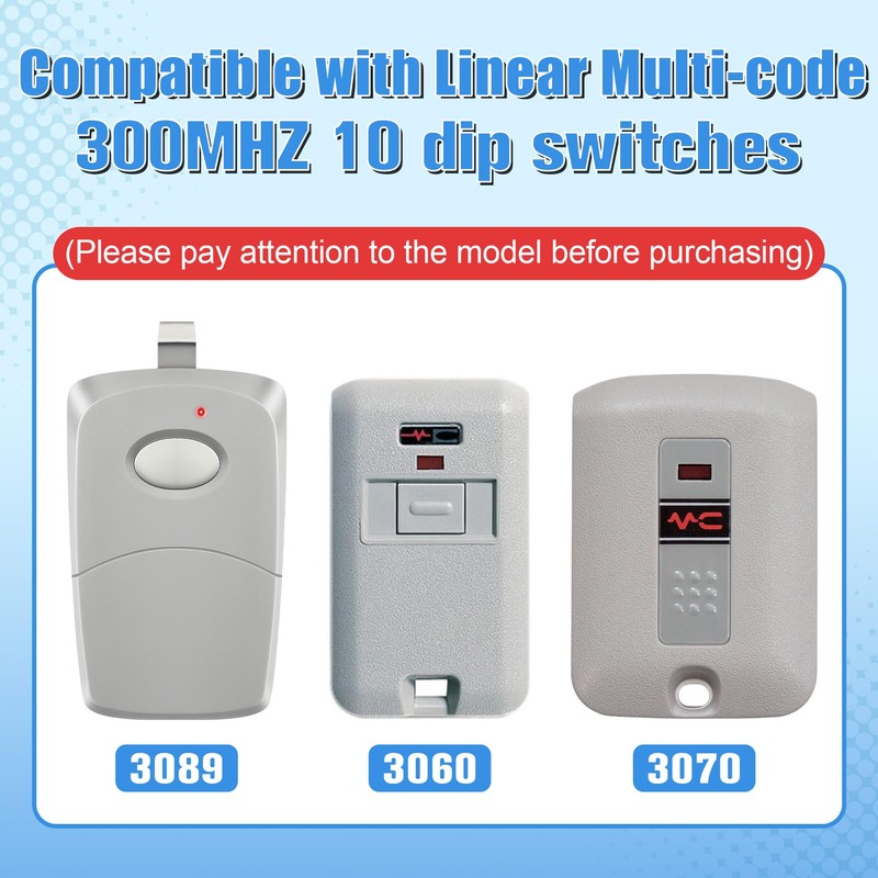 ElectricWise 4 Pack Garage Door Opener Remotes Compatible with Linear