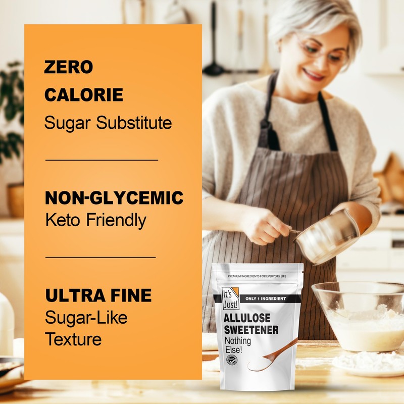 It's Just - Allulose, Sugar Substitute, Keto Friendly Sweetener, Non-Glycemic,