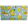 Bananya Anime Banana Cat Blue Tri-Fold Purse