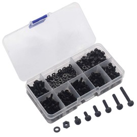 ShareGoo M3 Tornillos y tuercas de nailon M3 Tornillos hexagonales M3 arandelas espaciadoras de hardware de separación Kit surtido para RC FPV Drone Audunio PCB Board (350 piezas/lote)