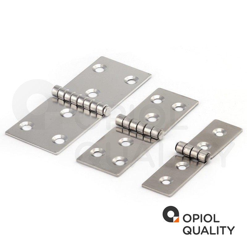 OPIOL QUALITY® Hinge Punched 100 x 40 mm Stainless Steel