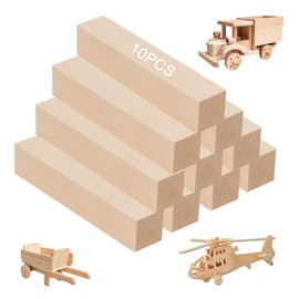 10Pcs Woodcraft Bass wood Carving Blocks,Whittling Wood Blocks, Unfinished,Carving Wood Smooth Surface for DIY Carving,Shaping,Painting Creative