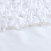 BESTRIPES Ruffle Stall Shower Curtain, White Fabric Narrow Shower Curtain