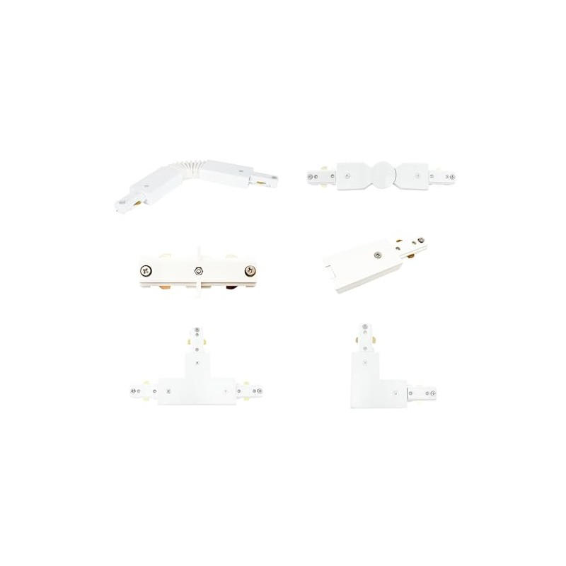 H Track Single Circuit 3-Wire Track Connector(Flexible Connector White)