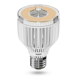 SANSI 350W Equivalent A19 LED Light Bulb, 5500 Lumens Bright Light Bulb, Non-Dimmable E26 3000K Warm White LED Bulb, 22.5 Years Lifetime 40W Power Energy Saving Bulb for Home Workspace Classroom