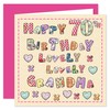 Grandma 70th Happy Birthday Card - Lovely Lovely Grandma -