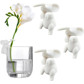 Plant Propagation Buddy, Elephant Plant Propagation Holder for Sprouts, Stems, Shoots and Cuttings, Plant Supports for Plant Propagation Station, Indoor & Outdoor Gardening (3 White Elephant)