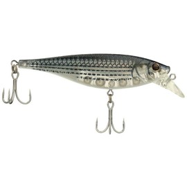 Berkley Juke Fishing Lure, Mullet, 85, 3.3in | 8.5cm, Flat-Sided Body Darts and Flashes to Imitate Baitfish, Equipped with Sharp 3X Anti-Rust Fusion19 Treble Hooks