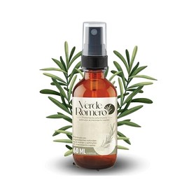 Verde Romero 60ml - Tratamiento de Romero para Crecimiento de Cabello y Reparación de Pelo Dañado - Con Aminobiotina, Extracto de Chile, Aceite de Castor y Multivitamínico - Repara y Nutre desde la Raiz.