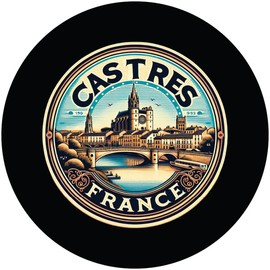 Castres France Mementos Souvenir Coaster Paper 4 Pack