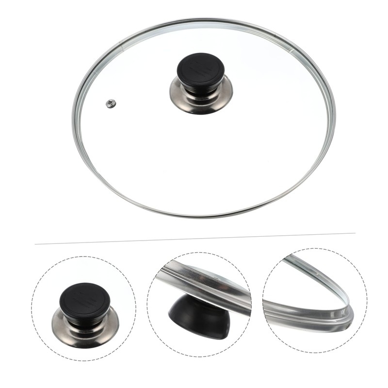 FUNOMOCYA Universal Pot Cover for 24cm Cookware Tempered Glass Lid