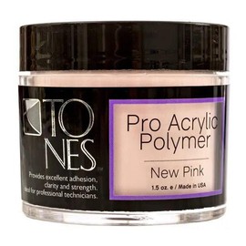 TONES Pro Acrylic Powder – New Pink, High-Pigment, Smooth Blend, Salon-Quality for Sculpting & Nail Extensions - Container Size: 1.5 oz / 42.52 g