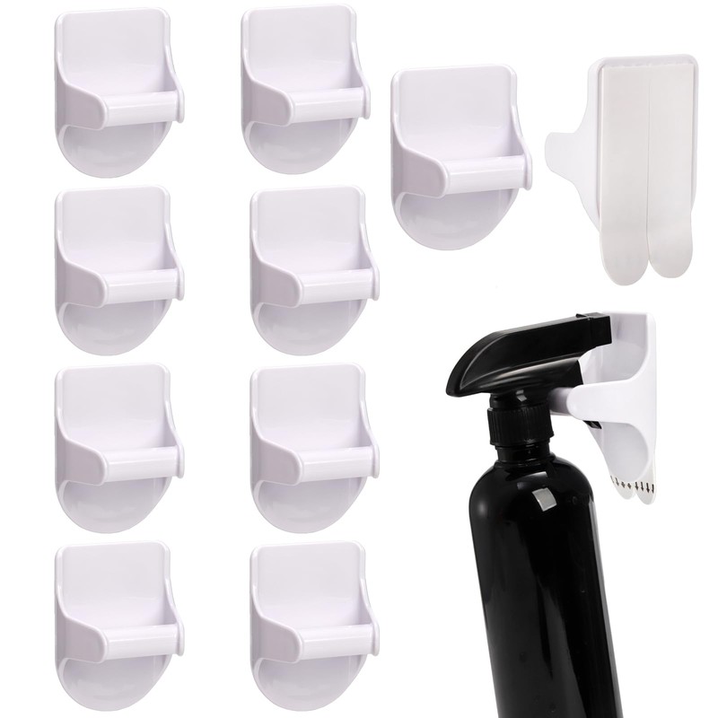 TOPZEA 10 Pack Spray Bottle Holder Wall Mount, Adhesive Hooks
