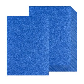 20 Sheets Blue Glitter Cardstock Paper, A4 Thick Glitter Craft Paper for Scrapbook DIY Art Project Greeting Cards Wedding Birthday Party Decoration 250GSM (Blue)