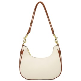 Crescent Shoulder Bags for Women Retro Classic Clutch Hobo Tote Purse and Handbag(white)