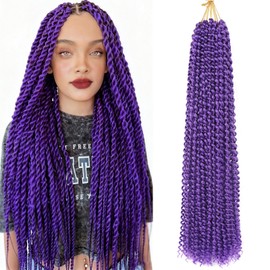 Purple Passion Twist Hair 24 Inch 5 Packs Water Wave Braiding Hair