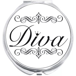 NewCharms Diva Compact with Mirrors - Perfect for your Pocket or Purse