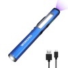 WORKPRO Rechargeable Flashlight, LED Pen Light with 365 nm UV
