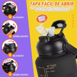 Trixter Botella De Agua Deportiva 2 Pack Gran Capacidad 2l Y 800ml