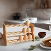 Wooden Egg Holder Countertop Egg Holder For Fresh Eggs,Bamboo Egg