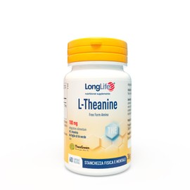 LongLife® L-Theanine | Con L-teanina da tè verde 100mg | Rilassamento e concentrazione | Antiossidante | Fino a 2 mesi di trattamento | Vegano e senza glutine