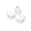 TROND Multi Plug Wall Outlet Extender - 3 Pack Horizontal