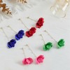 TOFBS Earrings for Women Rose Flower Pendant Pearls Tassel Long