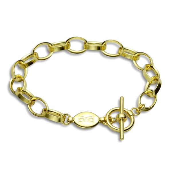 Classic Charm Bracelet, 18k Gold Vermeil, Toggle Clasp