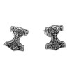 Thor's Hammer Stud Earrings 925 Sterling Silver No. 30, Sterling