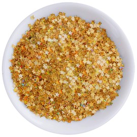 Gold Star Confetti Glitter, Holographic Star-Shape Sequins for Easter Egg Decoration, Wedding, Festival Decoration, DIY Crafts, Nail Make Up Accessories - 10g(0.35 oz) (Gold)