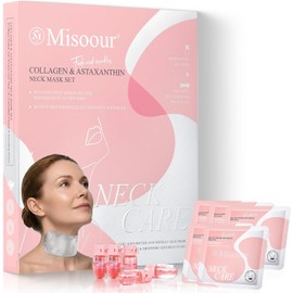 Mascarilla De Colágeno Para El Cuello Con Astaxantina 2 En 1: Antiarrugas Reafirmante Hidratante Reafirmante O Reparadora Crema Para El Cuello Ideal Para Viajes Y Uso Diario