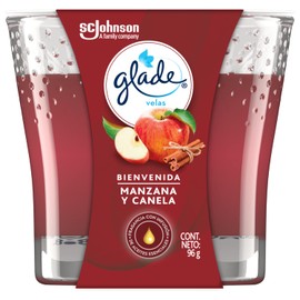 Glade Glade Vela Aromatizante Manzana Y Canela 96 G, color, 1 count, pack of/paquete de