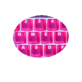TAI-HAO Rubber Gaming Backlit Keycaps Set - 22 Keys Compatible with Cherry MX Switch Types Keyboard (Neon Pink)