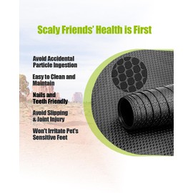 Helidrago Bearded Dragon Tank Accessories, Reptile Substrate Floor for Bearded Dragon Enclosure 4x2x2, Leopard Gecko Tank Liner Mat for 120 Gallon Reptile Tank