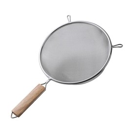 Sieve with Wooden Handle, Stainless Steel, 20cm in Diameter