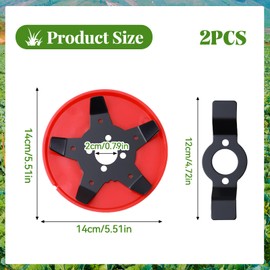 CUVZORA Unkrautbürste, Grasschneidekopf Trimmerkopf, Unkrautbürste Freischneider Mit 1 Klinge, Universal Wildkrautbürste, Motorsense Zubehör, für Gartenpflege und Rasenpflege