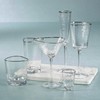 Zodax Aperitivo Triangular Stemware or Glassware - Clear with Platinum