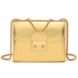 Dasein Women Small Crossbody Bag Designer Evening Bag Clutch Purse Handbag for Wedding/Prom/Party with Double Chain Strap